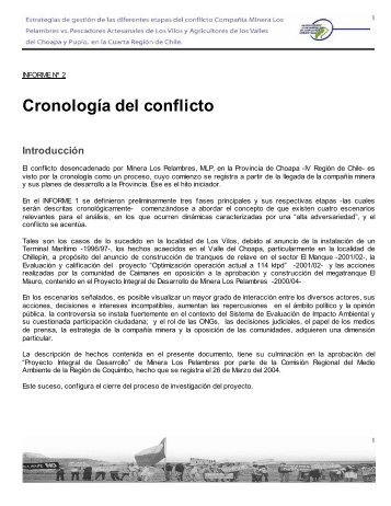 Cronología del conflicto - Olca