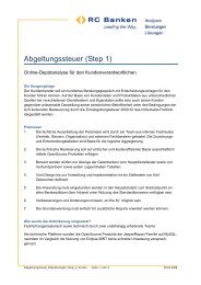 Abgeltungssteuer (Step 1) - RC Banken