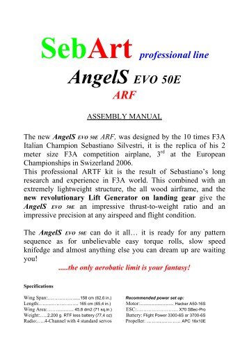 assembly manual- AngelS Evo 50E - Sebart