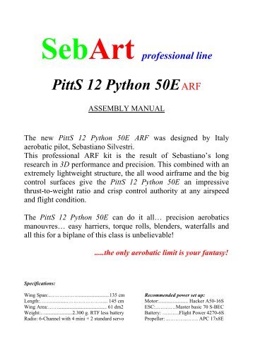 PittS 12 Python 50E ARF - Sebart