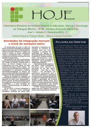 IFTM RECEBE NOTA 4 DE 5 NO ÍNDICE GERAL - JORNAL DE PATROCINIO