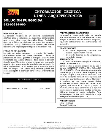 INFORMACION TECNICA LINEA ARQUITECTONICA - Sur