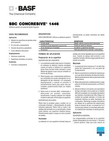 SBC CONCRESIVE ® 1446 - BASF Construction Chemicals