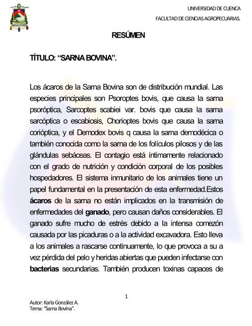 como curar la sarna bovina