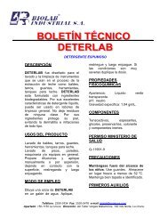 BOLETIN TECNICO DETERLAB.docx - Quimusa SA