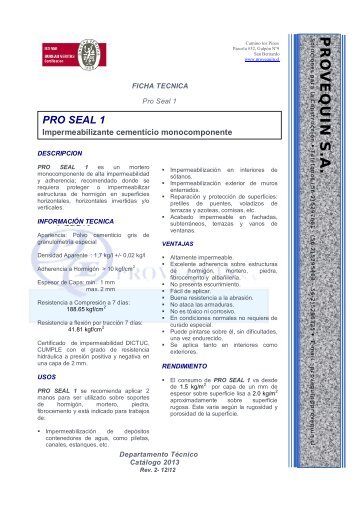 Ver Ficha Tecnica - Provequin SA