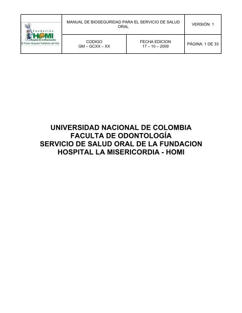 ESTANDAR DE CALIDAD - Facultad de Odontología - Universidad ...