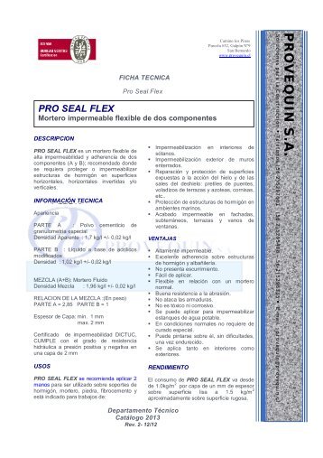Ver Ficha Tecnica - Provequin SA