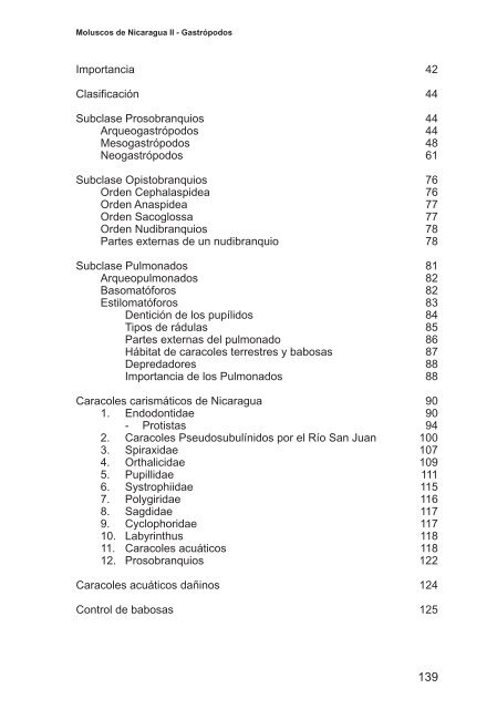 Moluscos de Nicaragua II - Gastrópodos - aecid