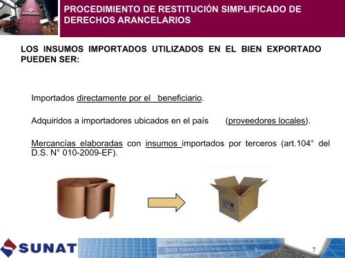 Solicitud electrónica de Drawback - Siicex