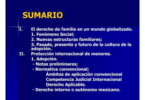 “El derecho de familia en un mundo globalizado: adopción ...