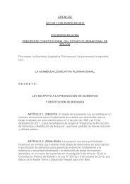 Ley Nº 337 Ley de apoyo a la Produccion de alimentos y ... - Unitas