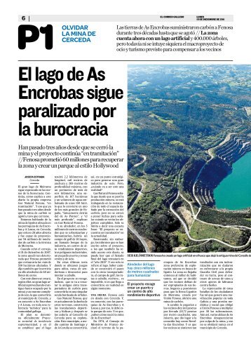 El lago de As Encrobas sigue paralizado por la burocracia - Instituto ...