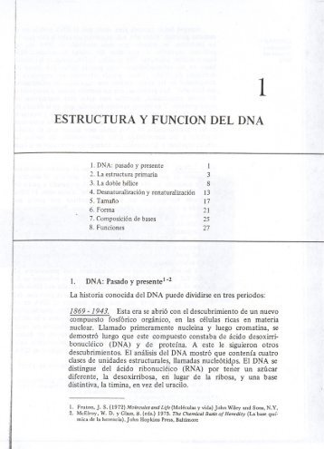 ESTRUCTURA Y FUNCION DEL DNA