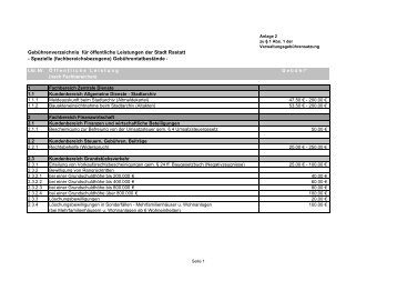 Fundgebühr - Stadt Rastatt
