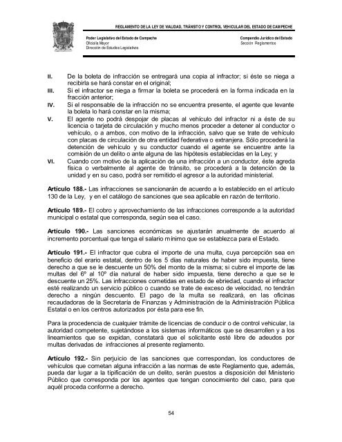 reglamento de la ley de vialidad, tránsito y control vehicular del ...