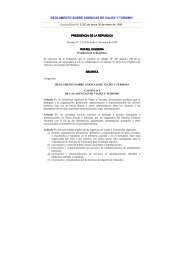REGLAMENTO SOBRE AGENCIAS DE VIAJES Y TURISMO - Mintur