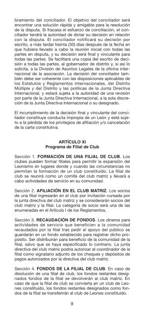 Estatutos y reglamentos de los clubes de Leones - Lions Clubs ...
