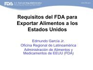 Requisitos para exportar alimentos a EEUU - Rediex