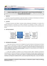 I. OBJETIVO Suministrar una guía del procedimiento a ... - Cadivi