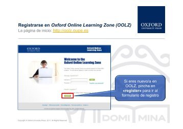 Registrarse en OOLZ - Oxford Digital - Oxford University Press