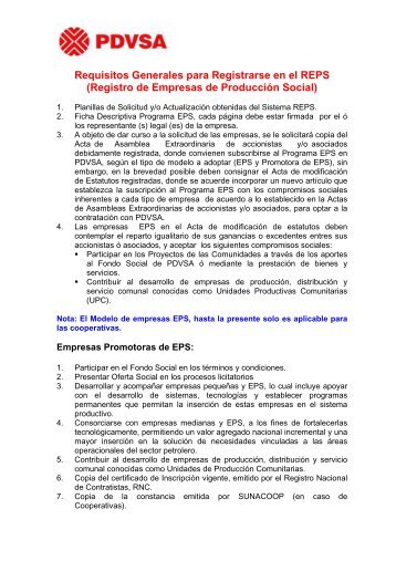 Requisitos Generales para Registrarse en el REPS (Registro de ...