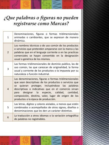 ¿Que palabras o figuras no pueden registrarse como marcas?