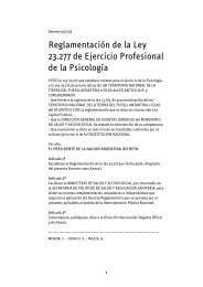 Reglamentación de la Ley 23.277 de Ejercicio Profesional de la ...