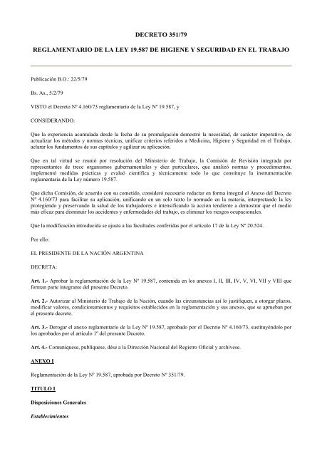 Decreto 351 79 Mendoza Conicet