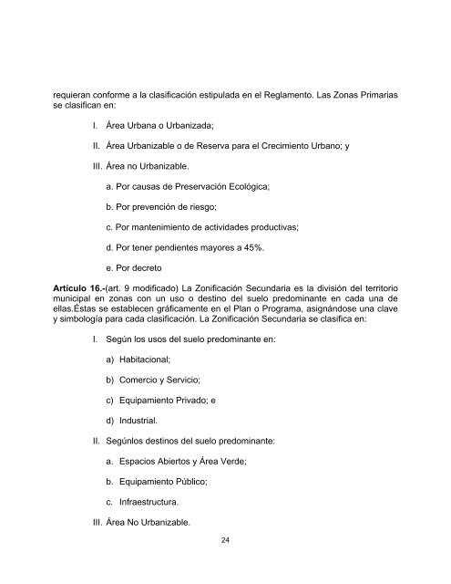 INICIATIVA Reglamento de Zonificación y Usos del Suelo ... - implan