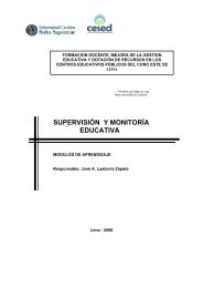 Supervisión educativa - Universidad Católica Sedes Sapientiae