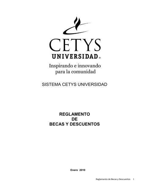 Reglamento De Becas Y Descuentos Cetys Universidad