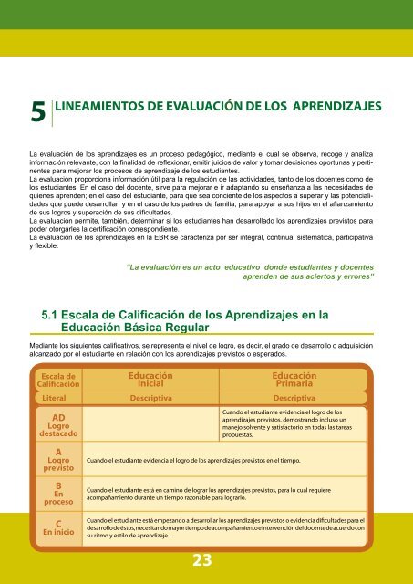 Diseñó Curricular Nacional - Ministerio de Educación