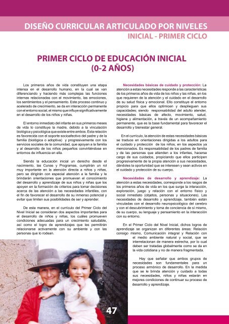 Diseñó Curricular Nacional - Ministerio de Educación