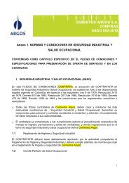 Anexo 1 Normas y Condiciones en Seguridad ... - Cementos Argos