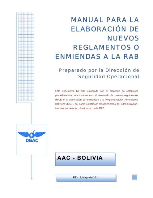 manual para la elaboración de nuevos reglamentos o ... - dgac