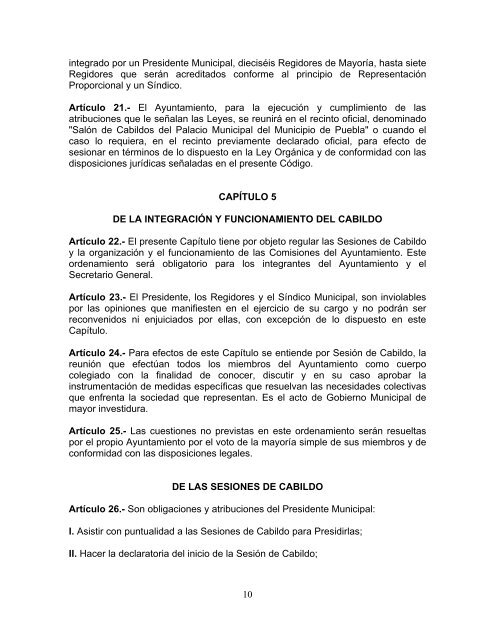 Código Reglamentario para el Municipio de Puebla