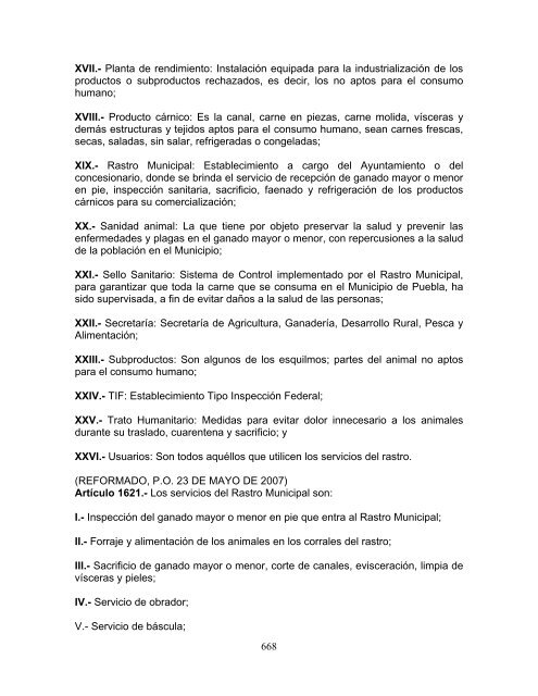 Código Reglamentario para el Municipio de Puebla