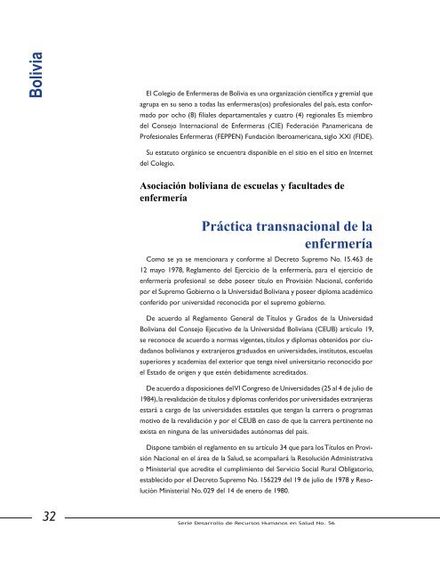 Regulación de la Enfermería en América Latina - PAHO/WHO