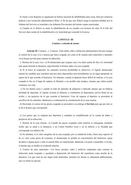 Decreto 506/1971. Reglamento de la Ley de Caza - El Soto