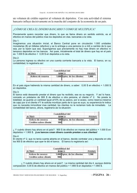 Tema 02 – EL BANCO DE ESPAÑA Y EL SISTEMA BANCARIO