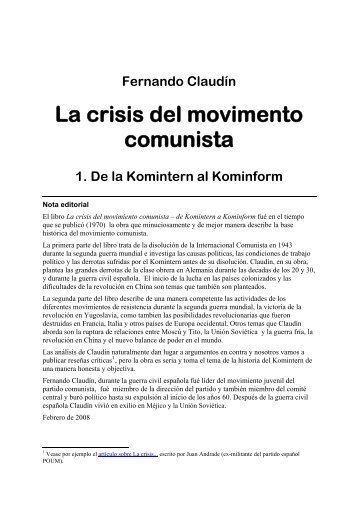 La crisis del movimento comunista - Marxistarkiv