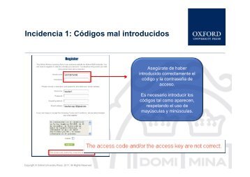 Incidencia 2: Datos repetidos / mal introducidos - Oxford Digital ...