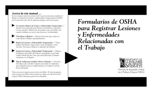 Formularios de OSHA para Registrar Lesiones y Enfermedades ...