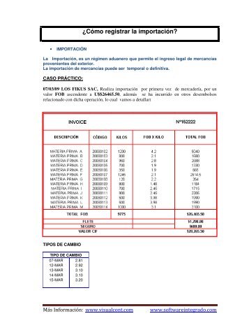 ¿Cómo registrar la importación? - VisualCont