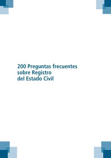 200 Preguntas frecuentes sobre Registro del Estado Civil