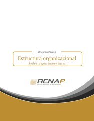 RENAP Estructura organizacional de las sedes