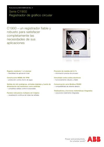 Serie C1900 Registrador de gráfico circular C1900 – un ... - Instrumart