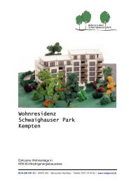 Wohnresidenz Schwaighauser Park Kempten - Realgrund AG