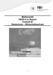 Mathematik VERA-8 in Bayern Testheft B - Staatliche ...